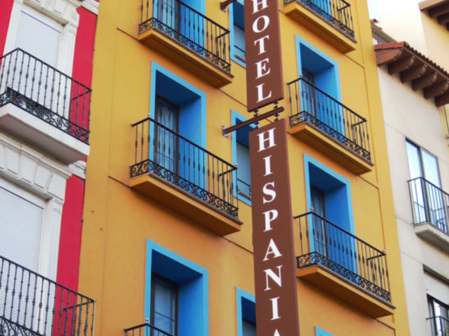 banderola con bastidor metalico hotel hispanidad zaragoza