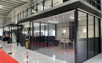 Separar zonas de trabajo sin obra en un taller o industria